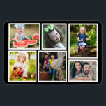 6 Photo Collage Black Create Your Own Refrigerator Magnet<br><div class="desc">Create your own unique,  modern family photo refrigerator magnet with a collage of 6 of your favourite photos on a customisable black background. Use Zazzle's design tool to change your background colour.</div>
