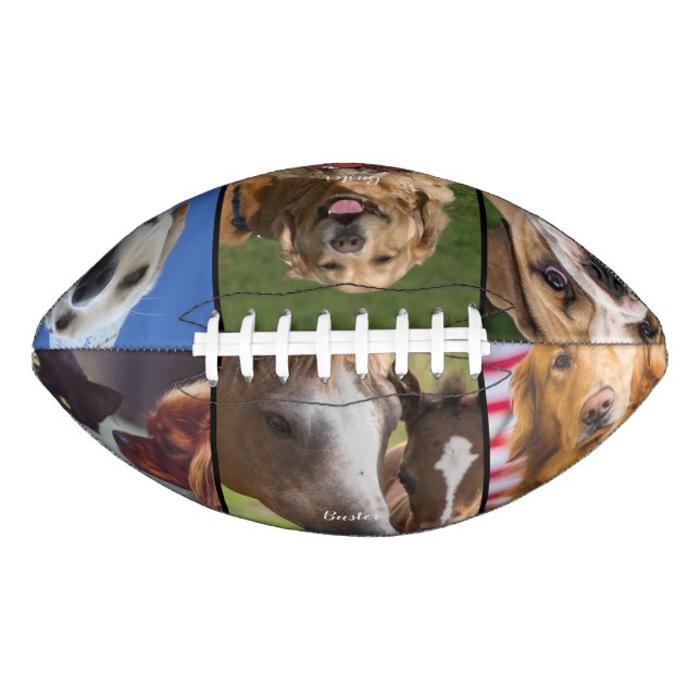 6 Photo Collage Custom Football (Front)
