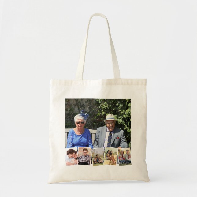 6 Photo Collage, Custom Tote Bag (Front)