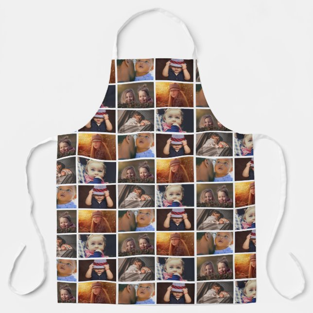 6 Photo Collage Family Photo Pattern  Apron (Front)