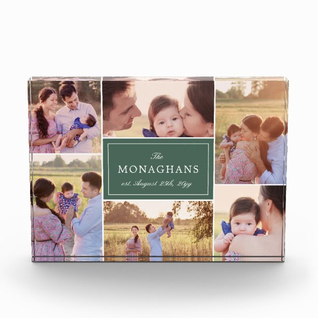 6 Photo Collage | Green Block (Front)