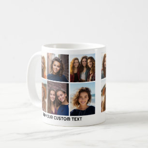 6 Photo Collage Grid - Same Photos on Both Sides Coffee Mug