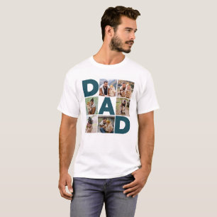 6 Photo Collage Happy Father's Day Dad T-Shirt