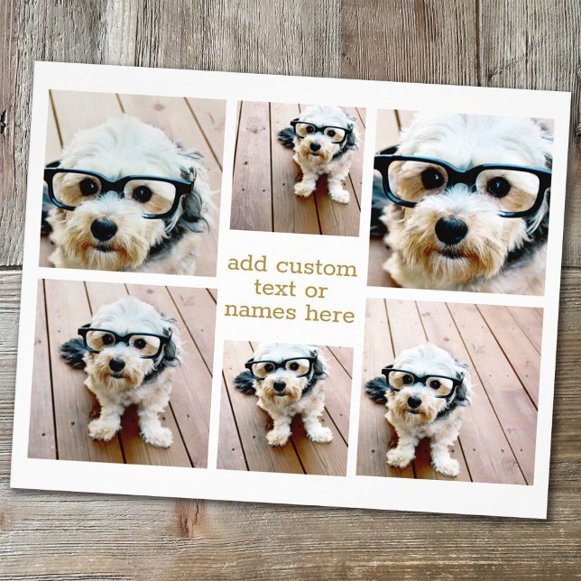 6 Photo Collage Minimalist - Gold and White Grid Flyer (Creator Uploaded)