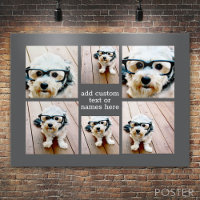 6 Photo Collage Minimalist - Grey and White Grid