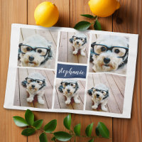 6 Photo Collage Name Minimalist - Can Edit colour