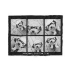 6 Photo Collage Optional Text -- CAN Edit Colour