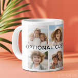 6 Photo Collage Optional Text -- CAN Edit Colour Large Coffee Mug<br><div class="desc">Add your favourite pics to this fun template. You can use square photos or any photos for this grid.</div>
