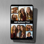 6 Photo Collage Optional Text -- CAN Edit Colour Magnet<br><div class="desc">Add your favourite pics to this fun template. You can use square photos or any photos for this grid.</div>