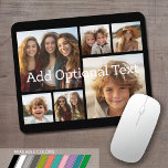 6 Photo Collage Optional Text -- CAN Edit Colour Mouse Pad<br><div class="desc">Add your favourite pics to this fun template. You can use square photos or any photos for this grid.</div>