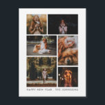 6 Photo Collage Personalised New Year Holiday<br><div class="desc">Customise for almost any occasion with 6 photo layout and editable text. 
Gorgeous photos by Matheus Bertelli</div>