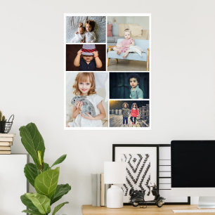 6 Photo Collage Personalised Poster