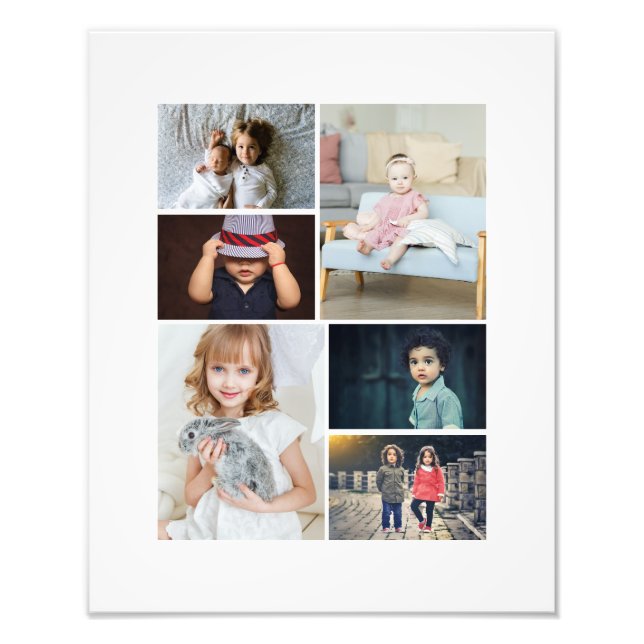 6 Photo Collage Personalised  Print (Front)