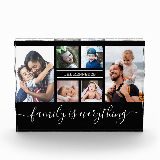 6 Photo Collage Quote Family Name Personalised   (Front)