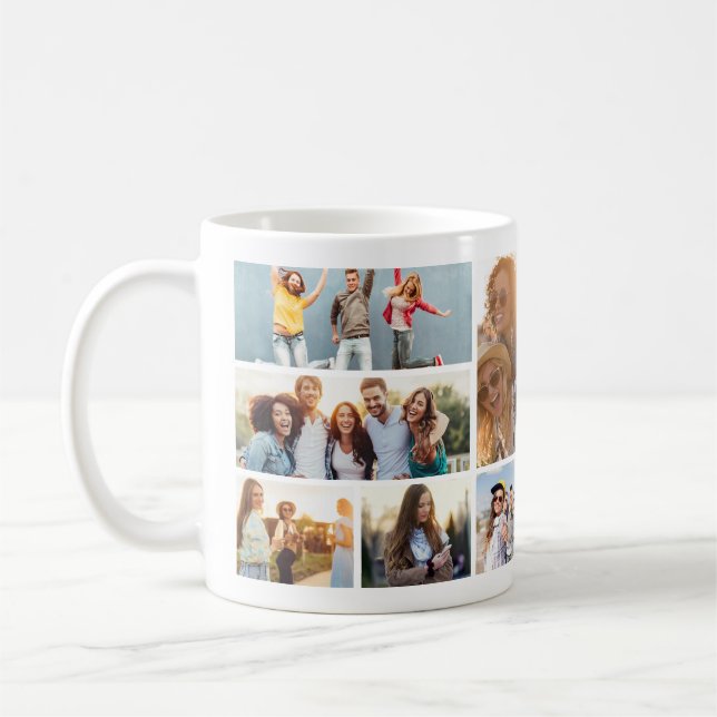 6 Photo Collage Template Personalise Coffee Mug (Left)
