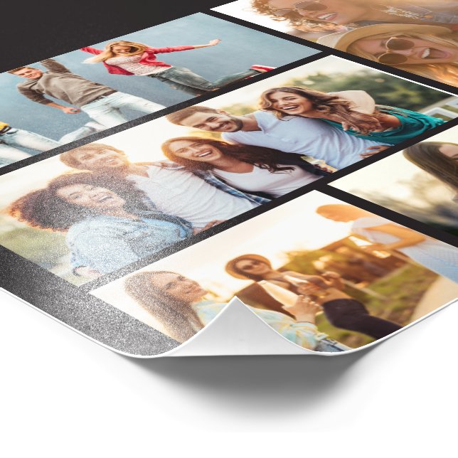 6 Photo Collage Template Personalise Print (Corner)