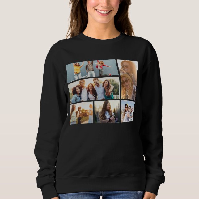 6 Photo Collage Template Personalise Sweatshirt (Front)