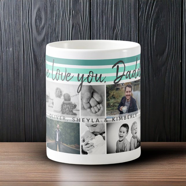 6 Photo Collage We love you Daddy Father Kids Coffee Mug (Creator Uploaded)