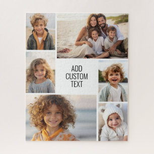 6 photo collage - white background - black text jigsaw puzzle