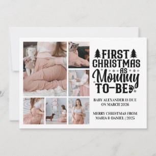 6 Photo Mommy to be Christmas Pregnancy  Holiday Card