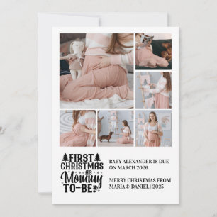 6 Photo Mummy to be Christmas Pregnancy Holiday Card
