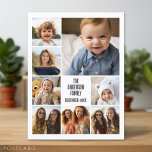 6 Photo Template with 2 Lines of Text Postcard<br><div class="desc">Use 6 square photos and make a unique and trendy postcard to send to friends. If you need to move anything around,  click on the customise button to make changes.</div>