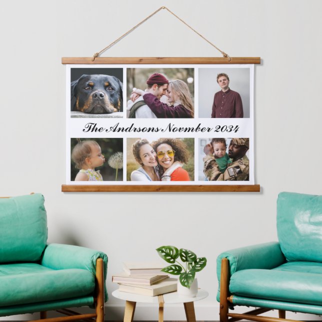 6 Photos collage instagram  Hanging Tapestry (Living Room)
