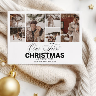 6 photos First Christmas as Newlyweds Holiday Card