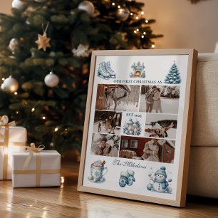 6 Photos First Christmas Together Poster