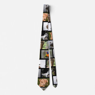 6 picture upload your own photo double sided tie