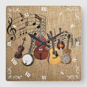 6 PIECE BAND SQUARE WALL CLOCK