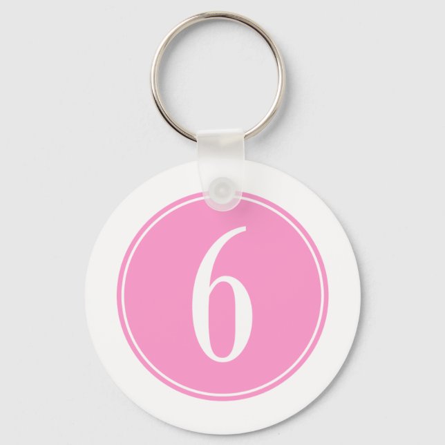 #6 Pink Circle Key Ring (Front)