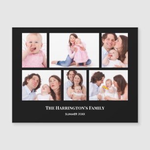 6 Sections Custom Photo Black Frames
