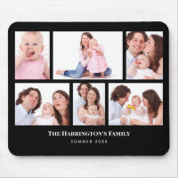 6 Sections Custom Photo Black Frames
