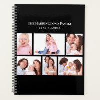 6 Sections Custom Photo Simple Elegant Black Frame