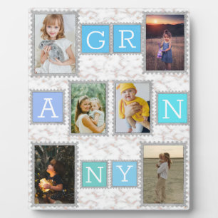 6 Six Photo Collage Cute Baby Family Love Granny Plaque