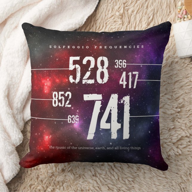 6 Solfeggio Frequencies on Cosmic Dust Starfield Cushion (Blanket)