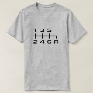 6 Speed (Gear) Shift Pattern T-Shirt