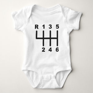 6 Speed Shift Gate Baby Bodysuit
