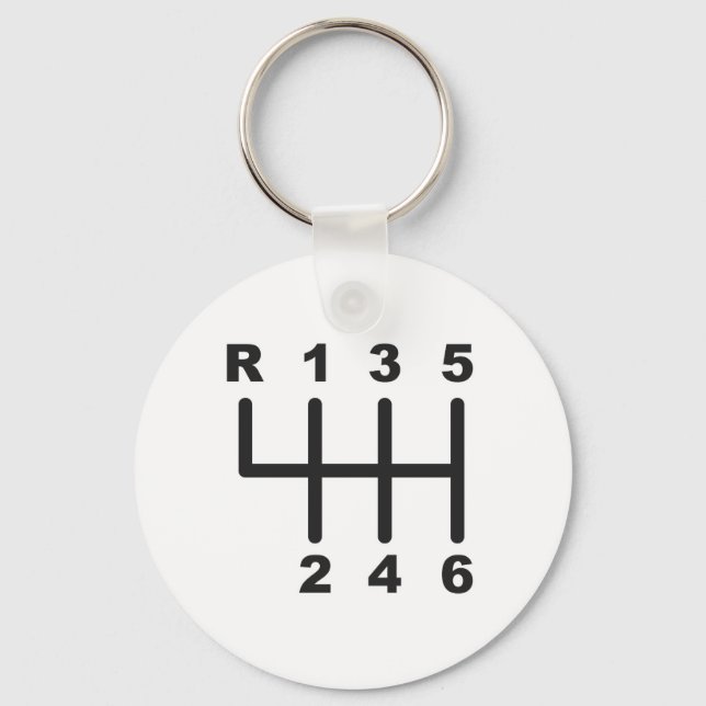 6 Speed Shift Gate Key Ring (Front)