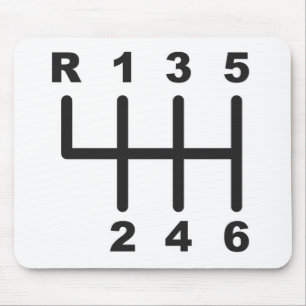 6 Speed Shift Gate Mouse Pad