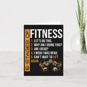 6 Stages Of Fitness Weightlifting Exercise Fitness Card