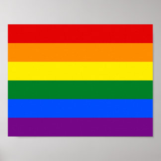 6-Stripe LGBT Gay Pride Rainbow Flag Poster