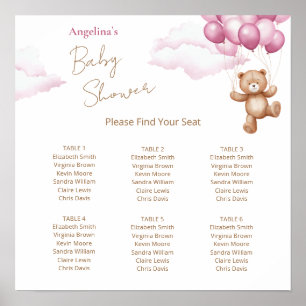 6 Table Baby Shower Seating Chart Printable