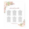 6 Table Rustic Pink Floral Wedding Seating Chart