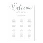 6 Table Wedding Seating Chart Silver