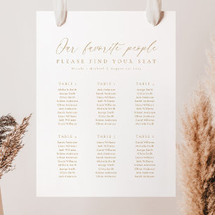 6 Tables Our Favourite People Seating Chart