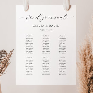 6 Tables Simple Our Favourite People Seating Chart