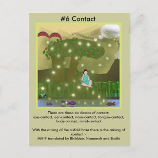 #6 Use of the Six Senses -  from Dependent Arising Invitation Postcard