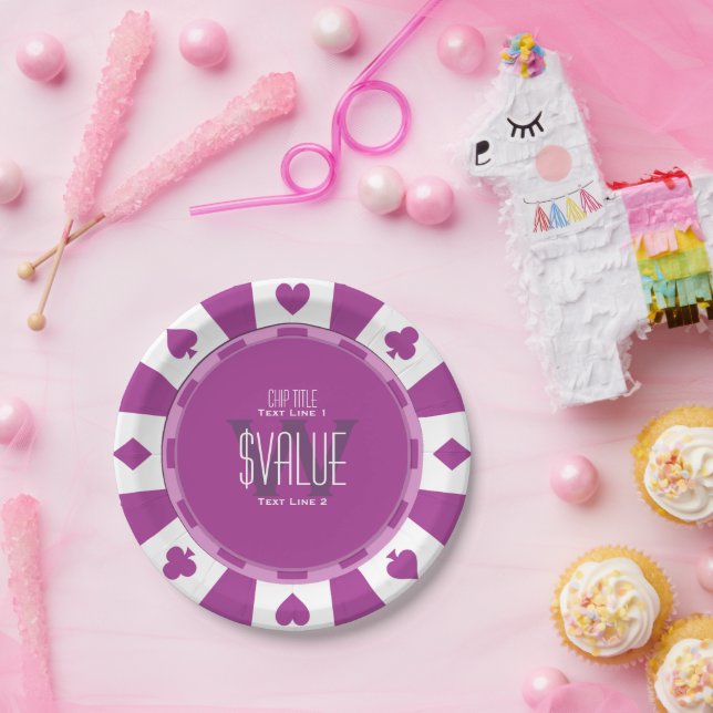 6 Ways to Personalise Your Classic Poker Chip Paper Plate (Party)